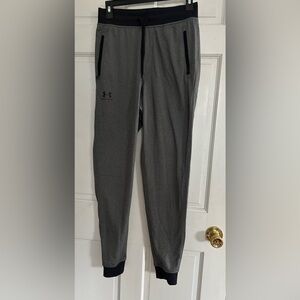 Under Armour Gray & Black Men's Joggers with Zip Pockets